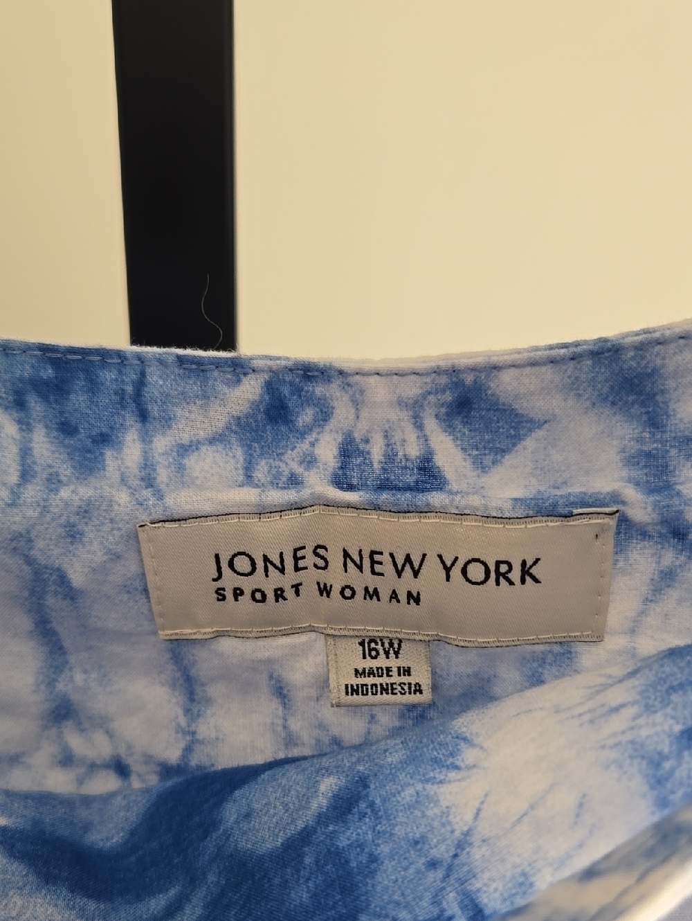 Jones New York Tie-Dye Print 100% Cotton Tiered Maxi Skirt Size: 16W - Picture 3 of 6